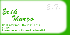 erik thurzo business card